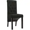 Image de vidaXL Chaise de salle à manger 4 pcs. tissu noir