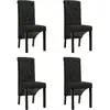Image de Vidaxl - Chaises À Manger Lot De 4 Noir Tissu