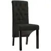 Image de vidaXL Chaise de salle à manger 6 pcs. tissu noir