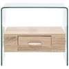Image de vidaXL Table basse avec tiroir 50x50x45 cm verre trempé