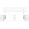 Image de vidaXL Banc d'extérieur palettes bois blanc