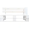 Image de vidaXL Banc d'angle extérieur palettes bois blanc