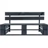 Image de vidaXL Banc de jardin en bois pour palettes Noir
