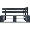 Image de vidaXL Banc d'angle extérieur palettes bois noir