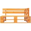 Image de Vidaxl Banc D'Angle Palette De Jardin Bois Marron Miel