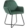 Image de vidaXL Chaises de salle à manger 6 pcs. Vert velours