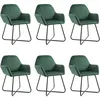 Image de Vidaxl - Chaises À Manger Lot De 6 Vert Velours