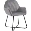 Image de vidaXL Chaises de salle à manger 4 pcs. Gris velours