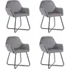 Image de Vidaxl - Chaises À Manger Lot De 4 Gris Velours