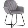 Image de vidaXL Chaises de salle à manger 6 pcs. Gris velours
