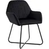 Image de vidaXL Chaise de salle à manger 4 pcs. noir velours