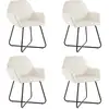 Image de Vidaxl - Chaises À Manger Lot De 4 Crème Velours