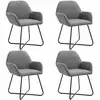 Image de Vidaxl - Chaises À Manger Lot De 4 Gris Foncé Tissu