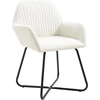 Image de vidaXL Chaises de salle à manger 6 pcs. Tissu crème