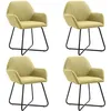 Image de Vidaxl - Chaises À Manger Lot De 4 Vert Tissu