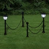 Image de vidaXL Lampes solaires 4 pcs. avec chaîne et poteau