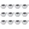 Image de Vidaxl Outdoor Solar Fence Lamps 12 Pcs Led White (2x41181)