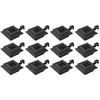 Image de Lampes Solaires À Led Carrées D'Extérieur 12 Pcs 12 Cm Noir Vidaxl