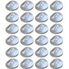 Image de Lampes Solaires Murales À Led D'Extérieur 24 Pcs Rond Argenté Vidaxl