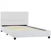 Image de Cadre De Lit Sans Matelas Blanc Similicuir 90x200 Cm Vidaxl