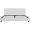 Image de Cadre De Lit Sans Matelas Blanc Similicuir 140x200 Cm Vidaxl