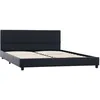 Image de Cadre De Lit Sans Matelas Noir Similicuir 140x200 Cm Vidaxl