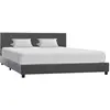 Image de vidaXL Sommier Gris Similicuir 140x200 cm