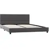 Image de Cadre De Lit Sans Matelas Gris Similicuir 140x200 Cm Vidaxl