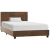 Image de Vidaxl Cadre De Lit Sans Matelas Marron Similicuir Daim 90x200 Cm