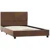 Image de Cadre De Lit Sans Matelas Marron Similicuir Daim 100x200 Cm Vidaxl