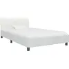 Image de vidaXL Cadre de lit blanc en similicuir 100×200 cm