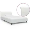 Image de Cadre De Lit Blanc Similicuir 100 X 200 Cm Vidaxl
