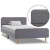 Image de Cadre De Lit Gris Clair Tissu 100 X 200 Cm Vidaxl