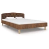 Image de vidaXL Sommier brun aspect daim 120x200 cm