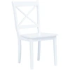 Image de vidaXL Chaises de salle à manger 6 pcs. Blanc Caoutchouc Massif