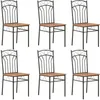 Image de Chaises À Manger Lot De 6 Marron Mdf Vidaxl