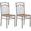 Image de Vidaxl - Chaises À Manger Lot De 2 Marron Mdf