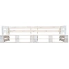 Image de vidaXL Canapé-palette de jardin 2 places blanc bois