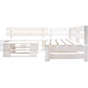 Image de vidaXL Ensemble de salon en palette 4 pièces bois blanc