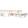 Image de Vidaxl - Salon De Jardin Palette 4 Pcs Bois Blanc