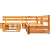 Image de canapé de jardin en palettes 4 pièces bois brun miel