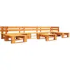 Image de Vidaxl Canapés De Jardin Palette 6 Pcs Bois Marron Miel