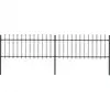 Image de Vidaxl - Clôture De Jardin Avec Dessus En Lance Acier 3,4x0,8 M Noir