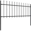 Image de vidaXL Clôture de jardin avec pointes de lance acier 6,8 x 0,8 m noir