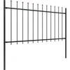 Image de Clôture de jardin avec pointes de lance Acier 3,4 x 1 m Noir