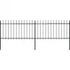 Image de Vidaxl - Clôture De Jardin Avec Dessus En Lance Acier 3,4 X 1 M Noir