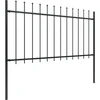 Image de vidaXL Clôture de jardin avec pointes de lance Acier 5,1 x 1 m Noir