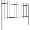 Image de vidaXL Clôture de jardin avec pointes de lance Acier 11,9 x 1 m Noir