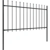 Image de vidaXL Clôture de jardin avec pointes de lance Acier 17 x 1 m Noir