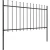 Image de Vidaxl - Clôture De Jardin Avec Dessus En Lance Acier 17 X 1 M Noir